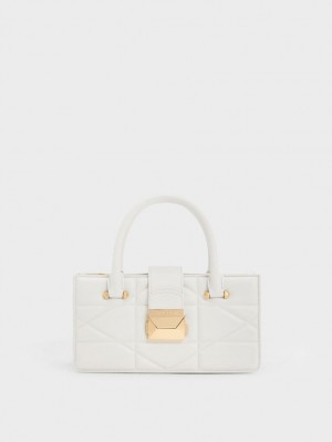 Charles And Keith Blanche Quilted Top Handbag White | PHILIPPINES K630