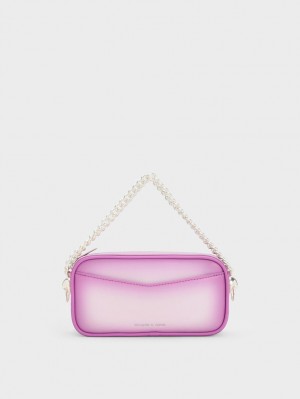 Charles And Keith Cayce Ombre Boxy Crossbody Bags Purple | PHILIPPINES F572