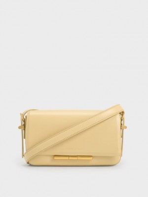 Charles And Keith Cesia Crossbody Bags Beige | PHILIPPINES Z169