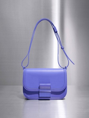 Charles And Keith Charlot Crossbody Bags Purple | PHILIPPINES P642