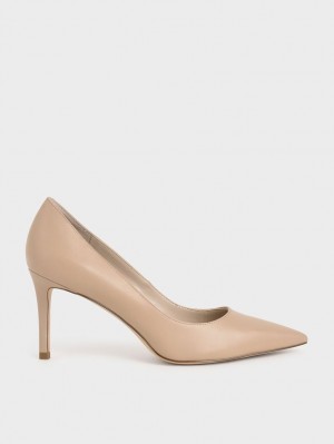 Charles And Keith Classic Stiletto Heel Pumps Beige | PHILIPPINES O651