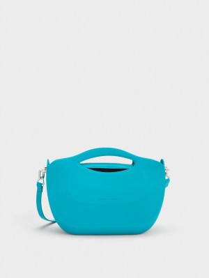 Charles And Keith Cocoon Curved Handbag Blue | PHILIPPINES N710