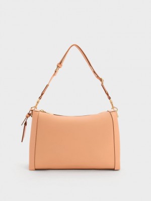 Charles And Keith Cordele Slouchy Shoulder Bags Orange | PHILIPPINES T596