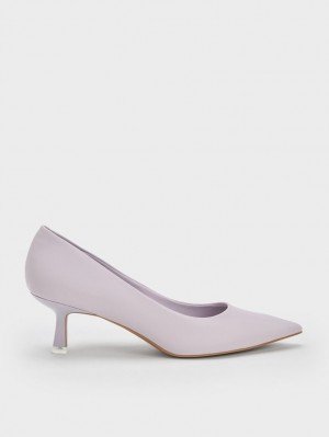 Charles And Keith Emmy Spool Heel Pumps Purple | PHILIPPINES T302