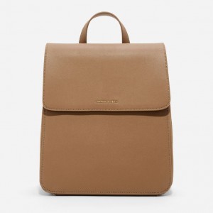 Charles And Keith Front Flap Structured Backpacks Brown | PHILIPPINES Q832