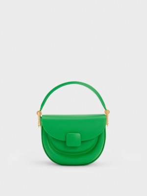 Charles And Keith Koa Half-Moon Saddle Bags Green | PHILIPPINES W096