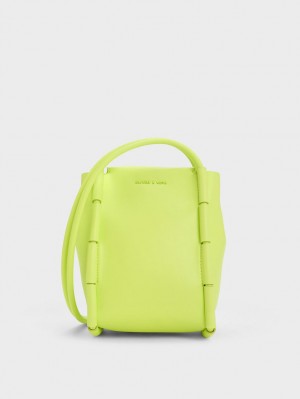 Charles And Keith Machina Rectangular Shoulder Bags Yellow | PHILIPPINES G809