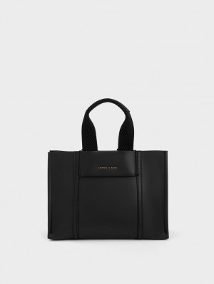 Charles And Keith Mini Shalia Tote Bags Black | PHILIPPINES V354