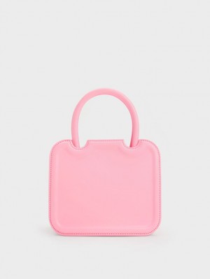 Charles And Keith Perline Sculptural Tote Bags Pink | PHILIPPINES B569