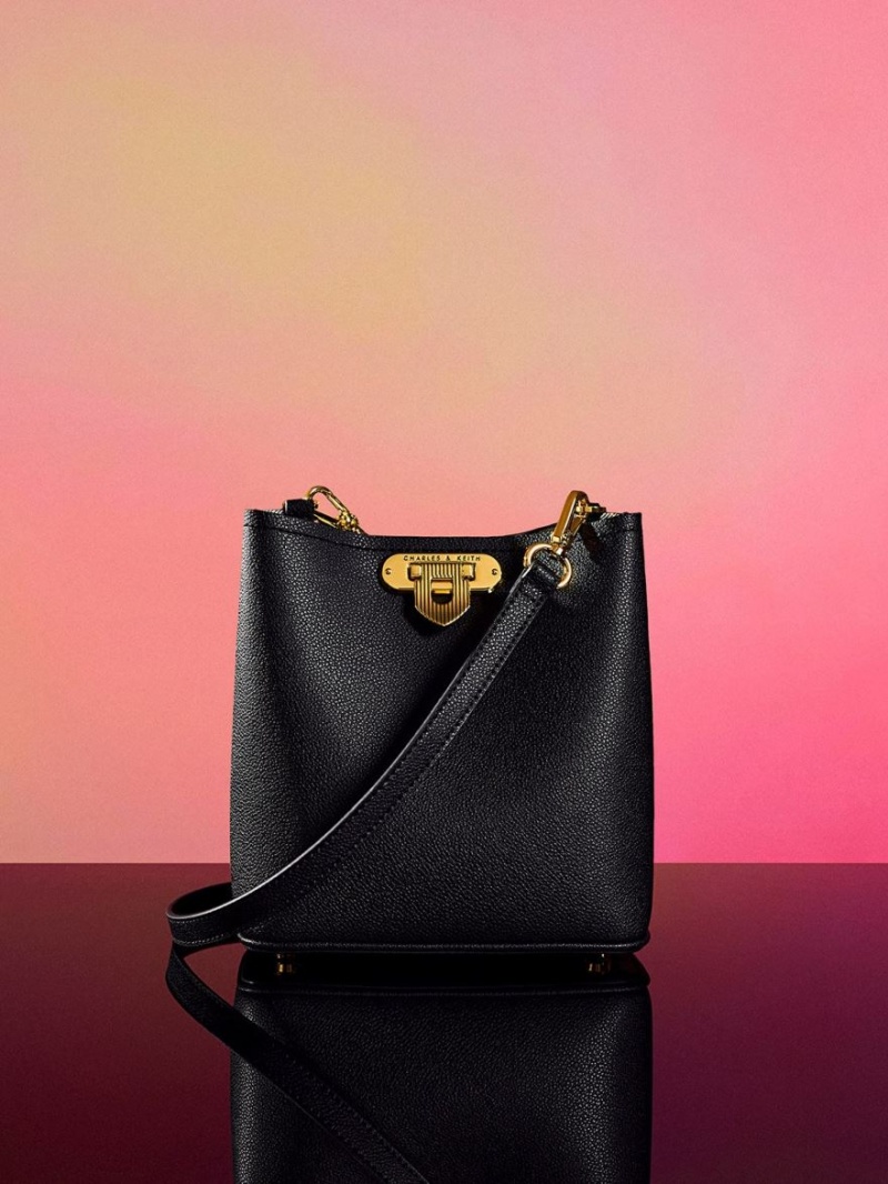 Charles And Keith Alcott Bucket Bags Black | PHILIPPINES S729