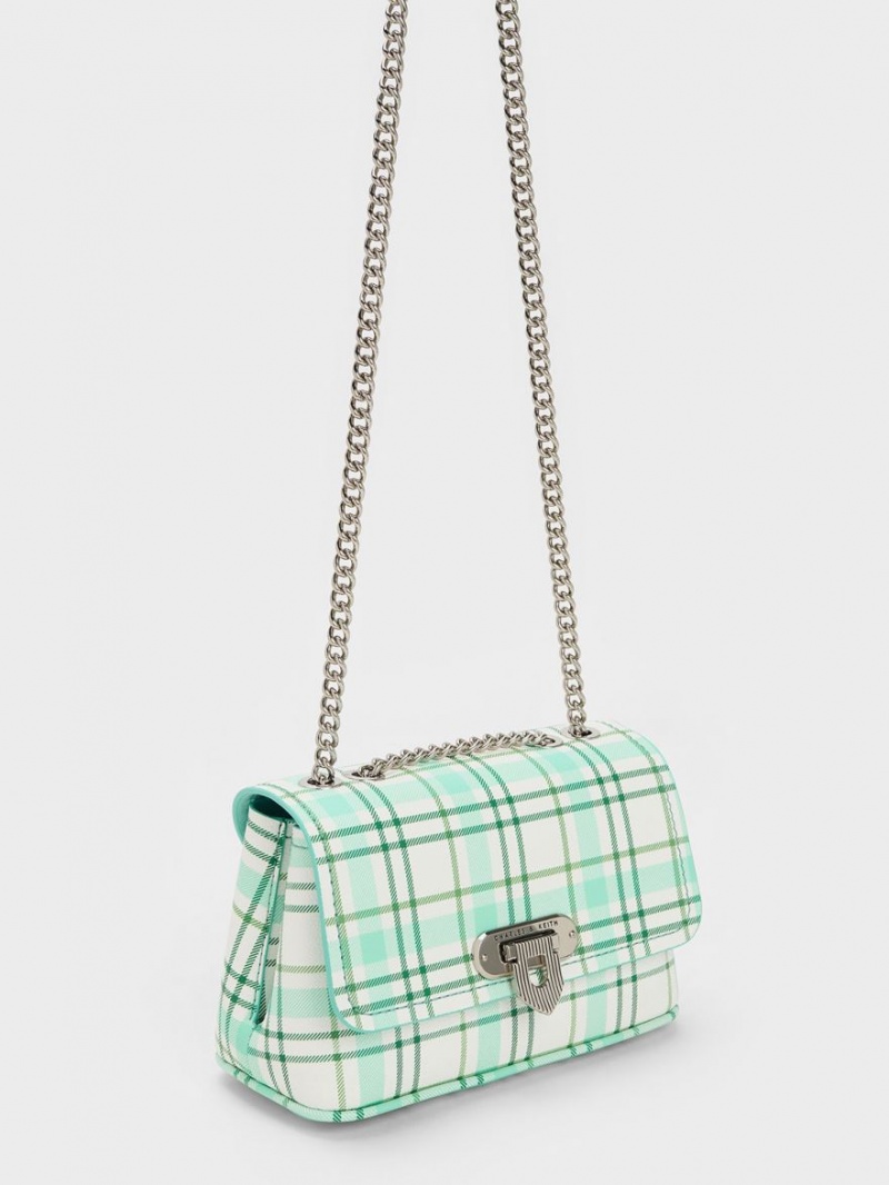 Charles And Keith Alcott Push-Lock Chain Shoulder Bags Multicolor | PHILIPPINES J856