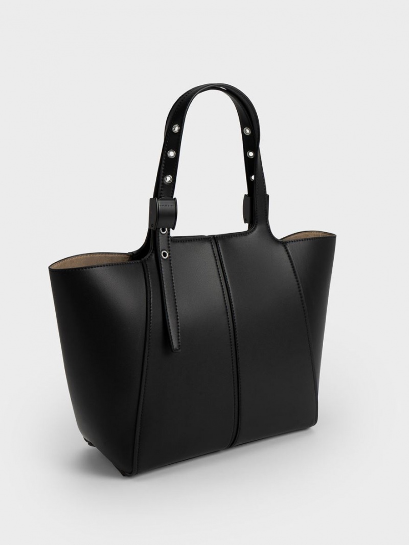 Charles And Keith Altea Tote Bags Black | PHILIPPINES N746