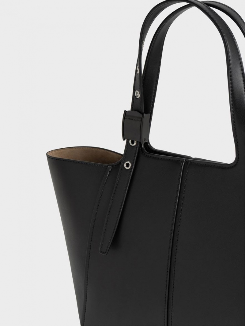 Charles And Keith Altea Tote Bags Black | PHILIPPINES N746