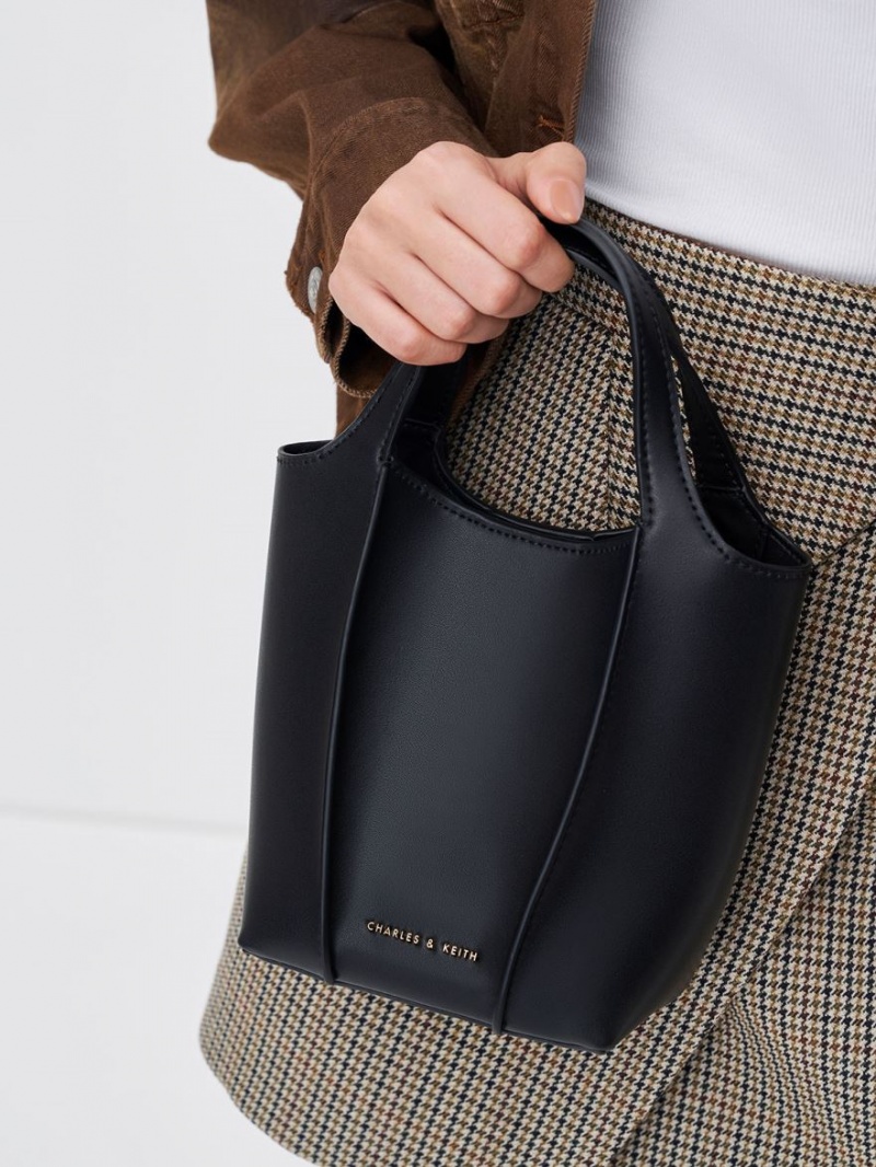 Charles And Keith Arlys Tote Bags Black | PHILIPPINES J371