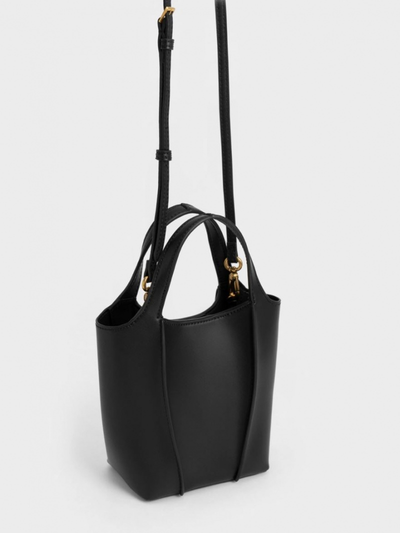 Charles And Keith Arlys Tote Bags Black | PHILIPPINES J371