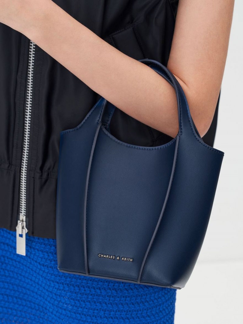 Charles And Keith Arlys Tote Bags Navy | PHILIPPINES O692