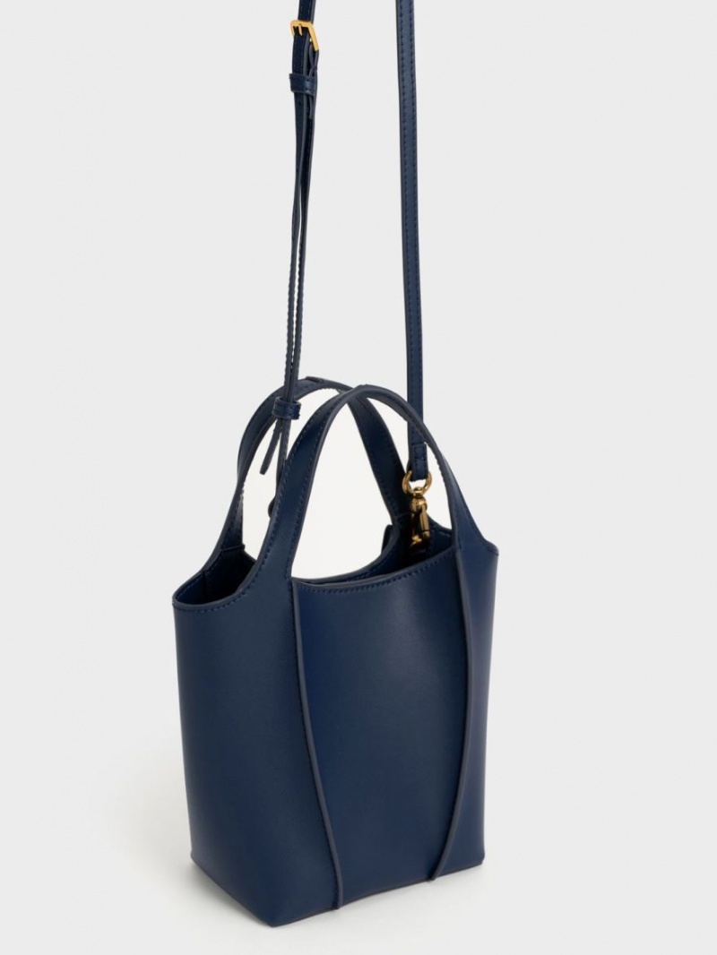 Charles And Keith Arlys Tote Bags Navy | PHILIPPINES O692