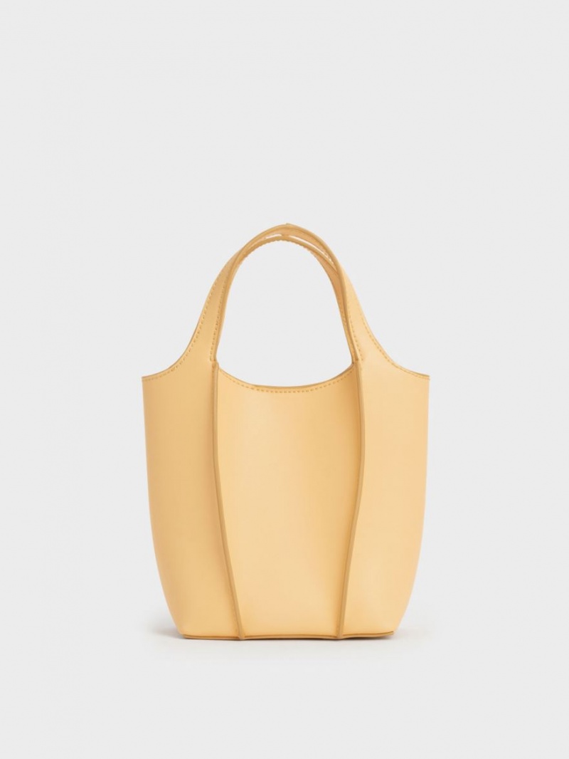 Charles And Keith Arlys Tote Bags Yellow | PHILIPPINES R439