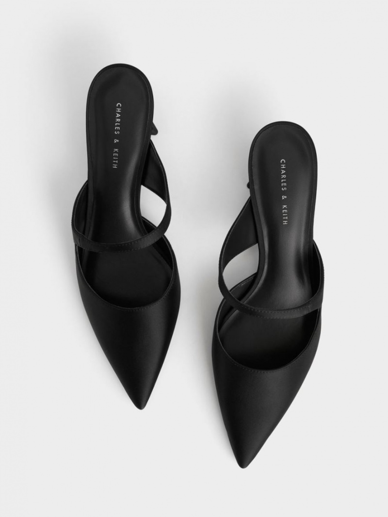 Charles And Keith Asymmetric Sculptural Heel Pumps Black | PHILIPPINES O804