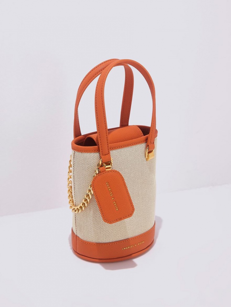 Charles And Keith Avis Cylindrical Bucket Bags Orange | PHILIPPINES K936