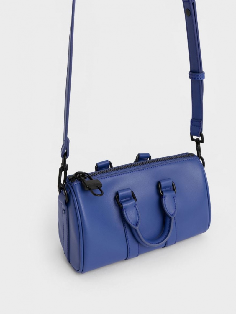 Charles And Keith Balta Chain-Link Bowling Crossbody Bags Blue | PHILIPPINES L207