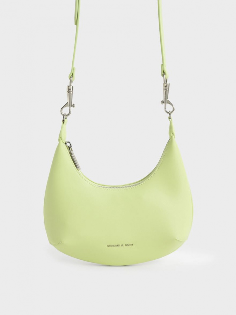 Charles And Keith Beaded Handle Hobo Bag Light Green | PHILIPPINES Z412