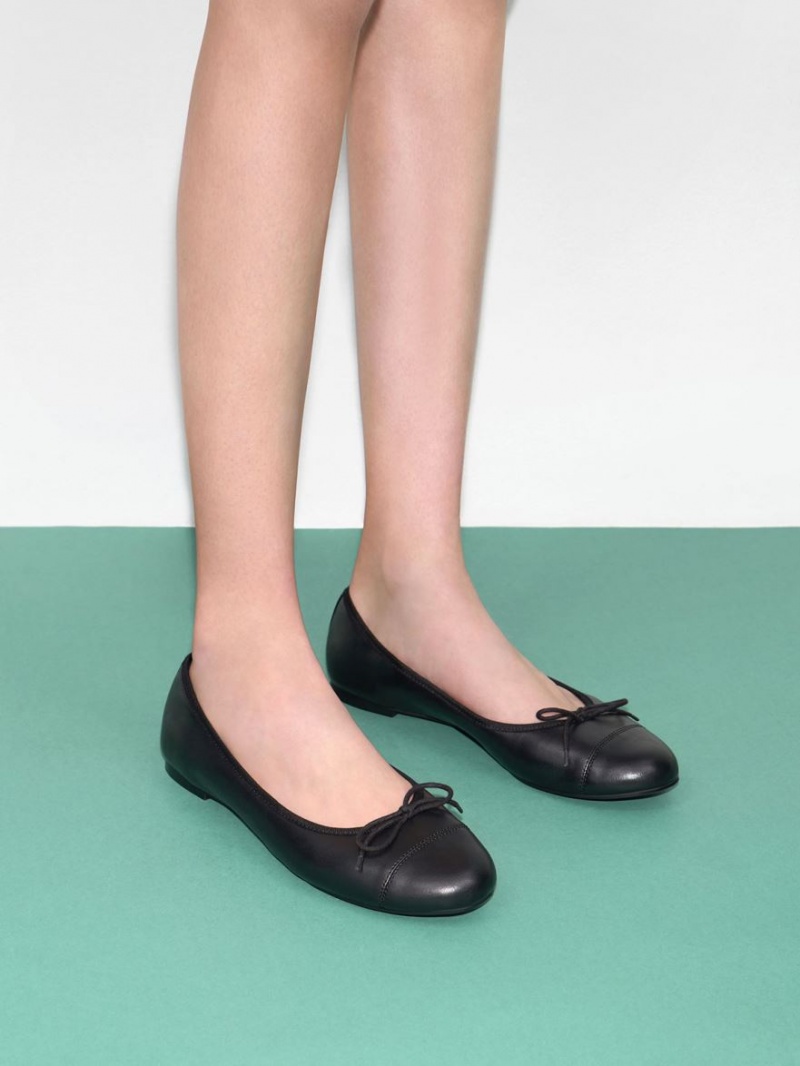 Charles And Keith Bow Ballet Flats Black | PHILIPPINES H701