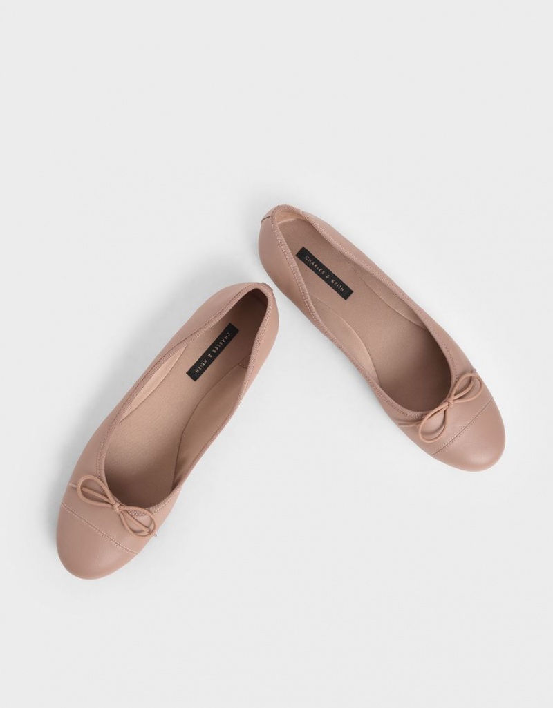 Charles And Keith Bow Ballet Flats Pink | PHILIPPINES N371