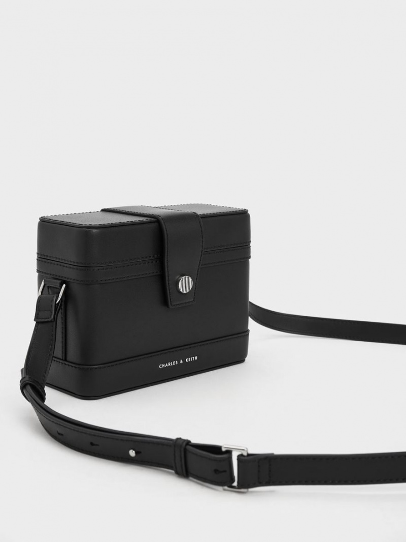 Charles And Keith Bronte Boxy Crossbody Bags Black | PHILIPPINES G806