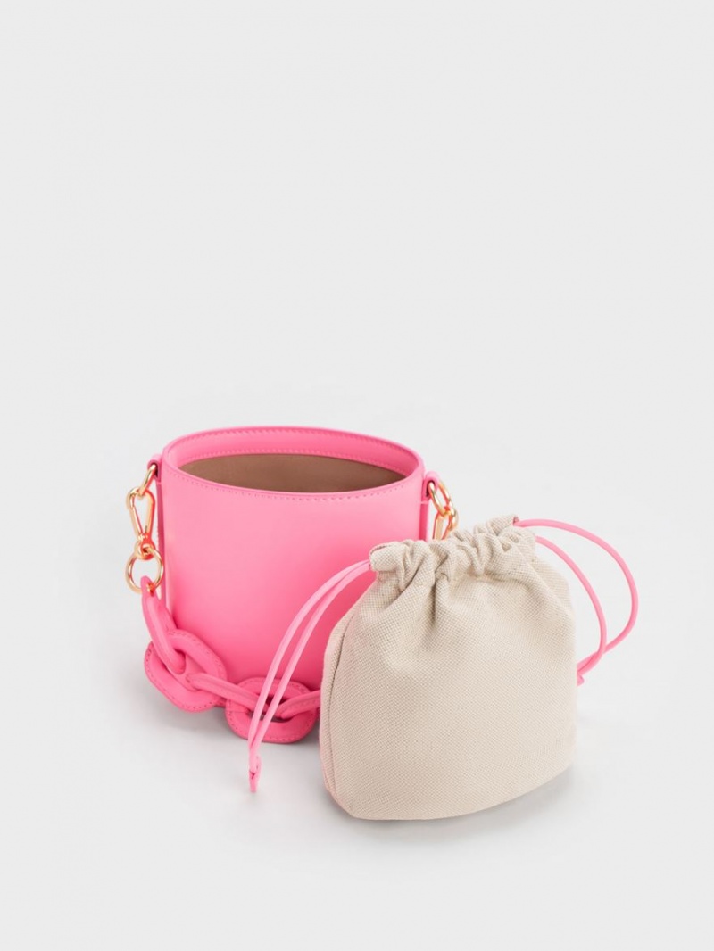 Charles And Keith Catena Bucket Bags Pink | PHILIPPINES E934