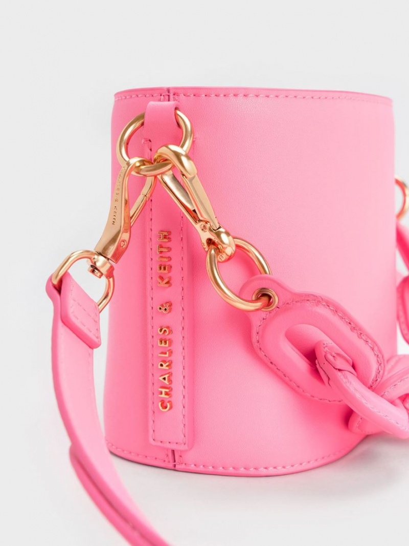 Charles And Keith Catena Bucket Bags Pink | PHILIPPINES E934