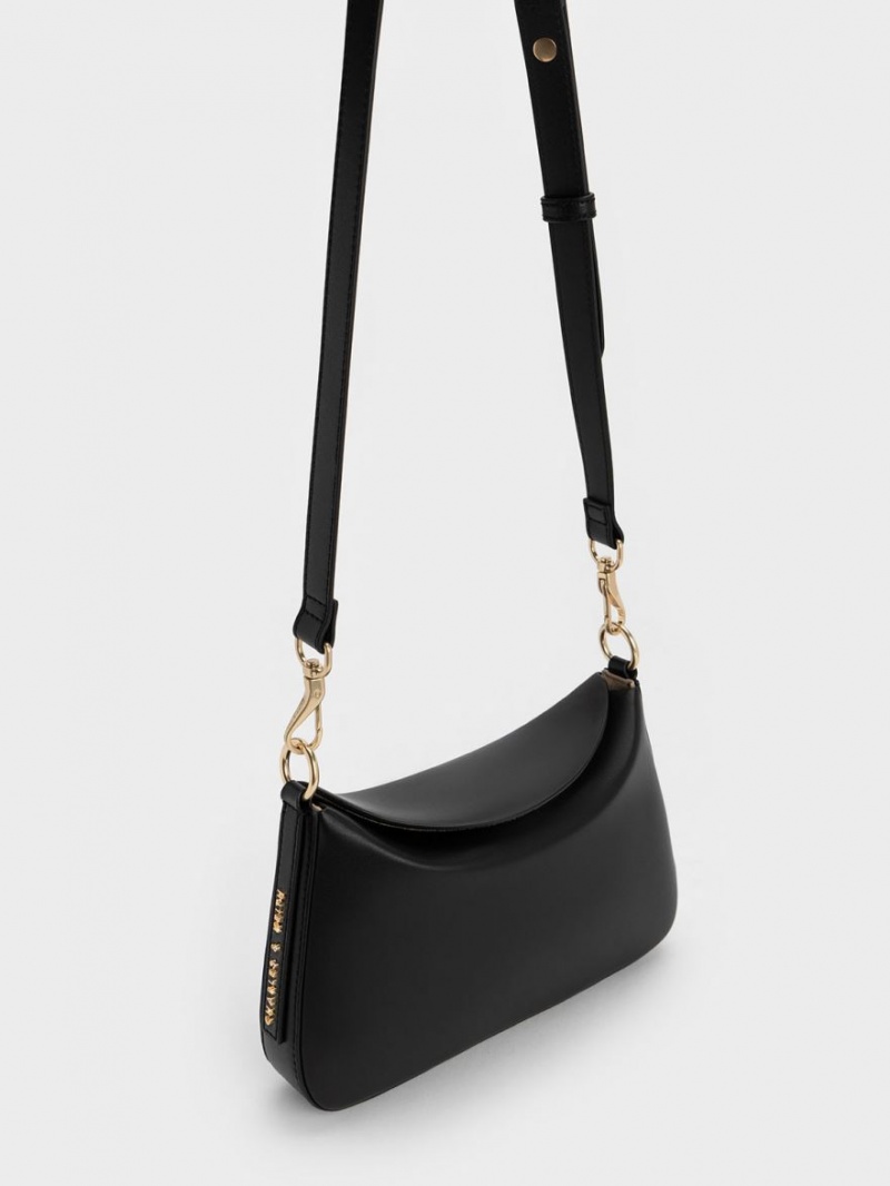 Charles And Keith Catena Chain Handbag Black | PHILIPPINES T930