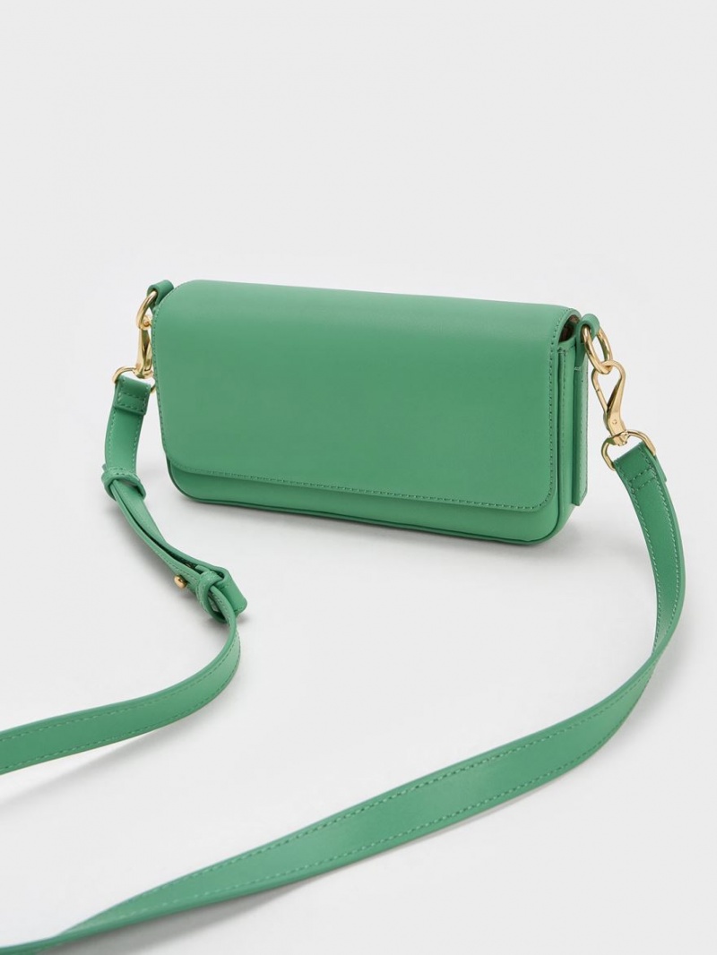 Charles And Keith Catena Front Flap Tote Bags Green | PHILIPPINES Z182