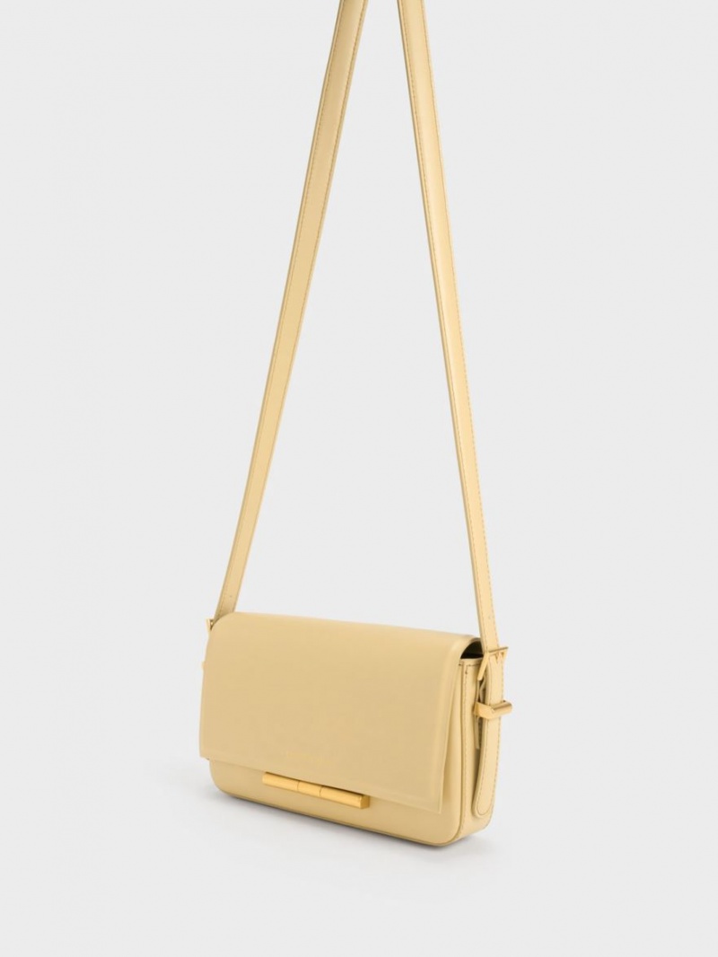 Charles And Keith Cesia Crossbody Bags Beige | PHILIPPINES Z169