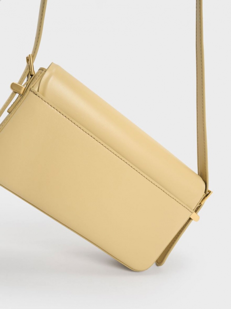 Charles And Keith Cesia Crossbody Bags Beige | PHILIPPINES Z169