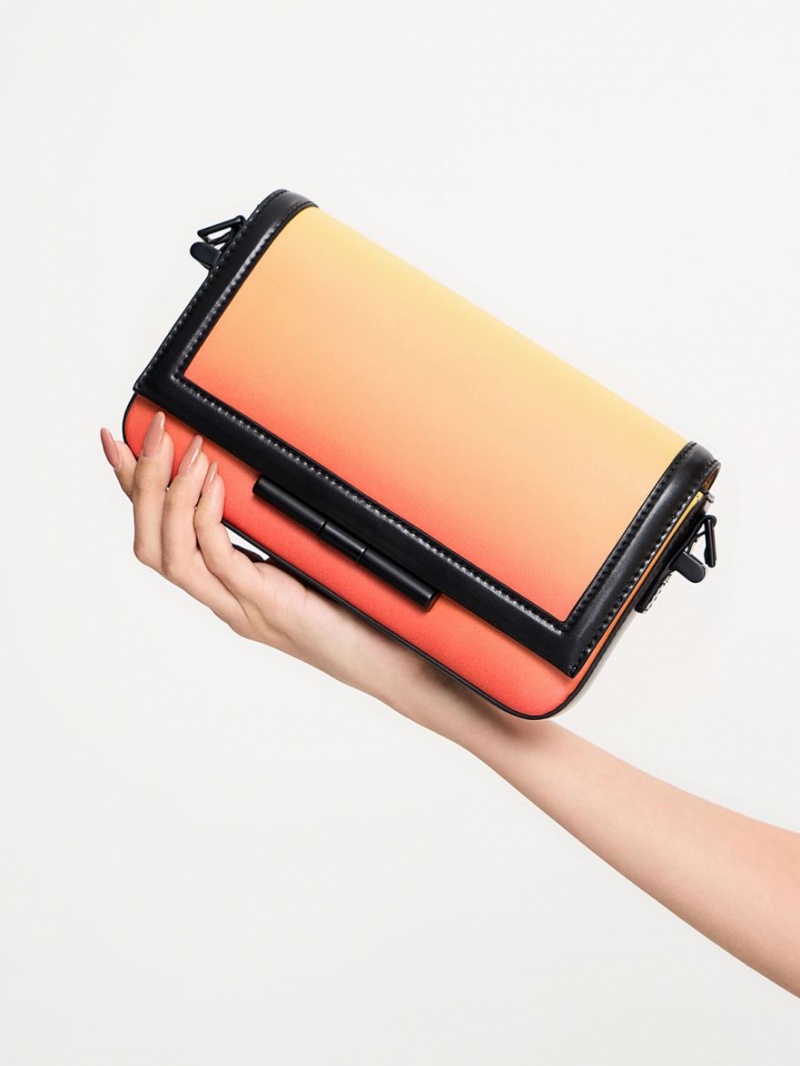 Charles And Keith Cesia Crossbody Bags Orange | PHILIPPINES Z793