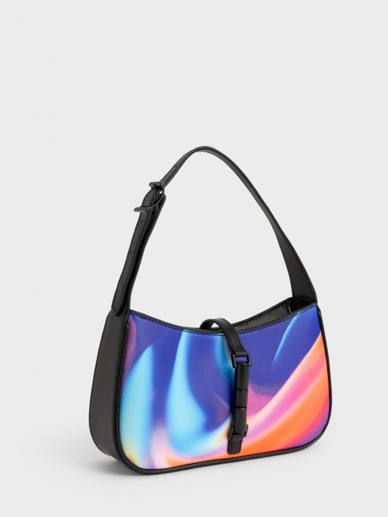 Charles And Keith Cesia Holographic Shoulder Bags Multicolor | PHILIPPINES D179