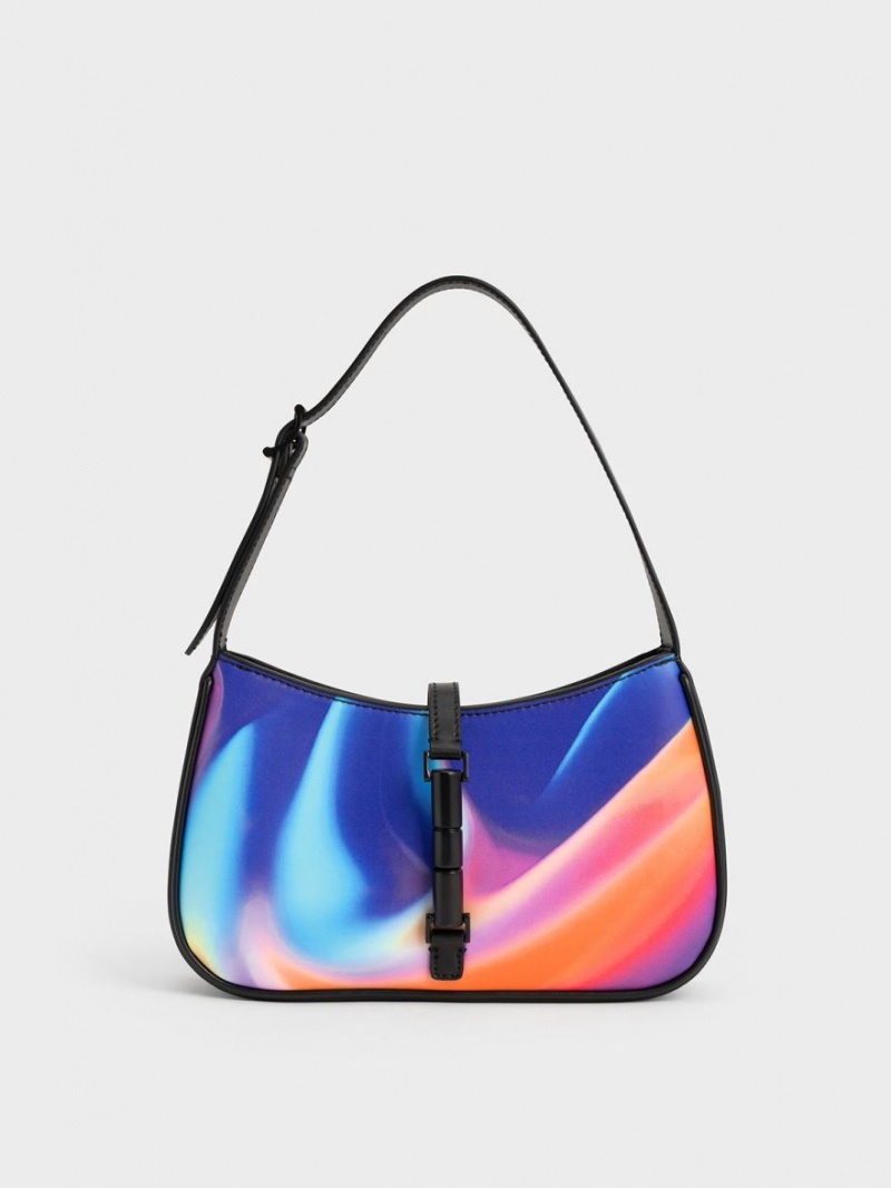 Charles And Keith Cesia Holographic Shoulder Bags Multicolor | PHILIPPINES D179