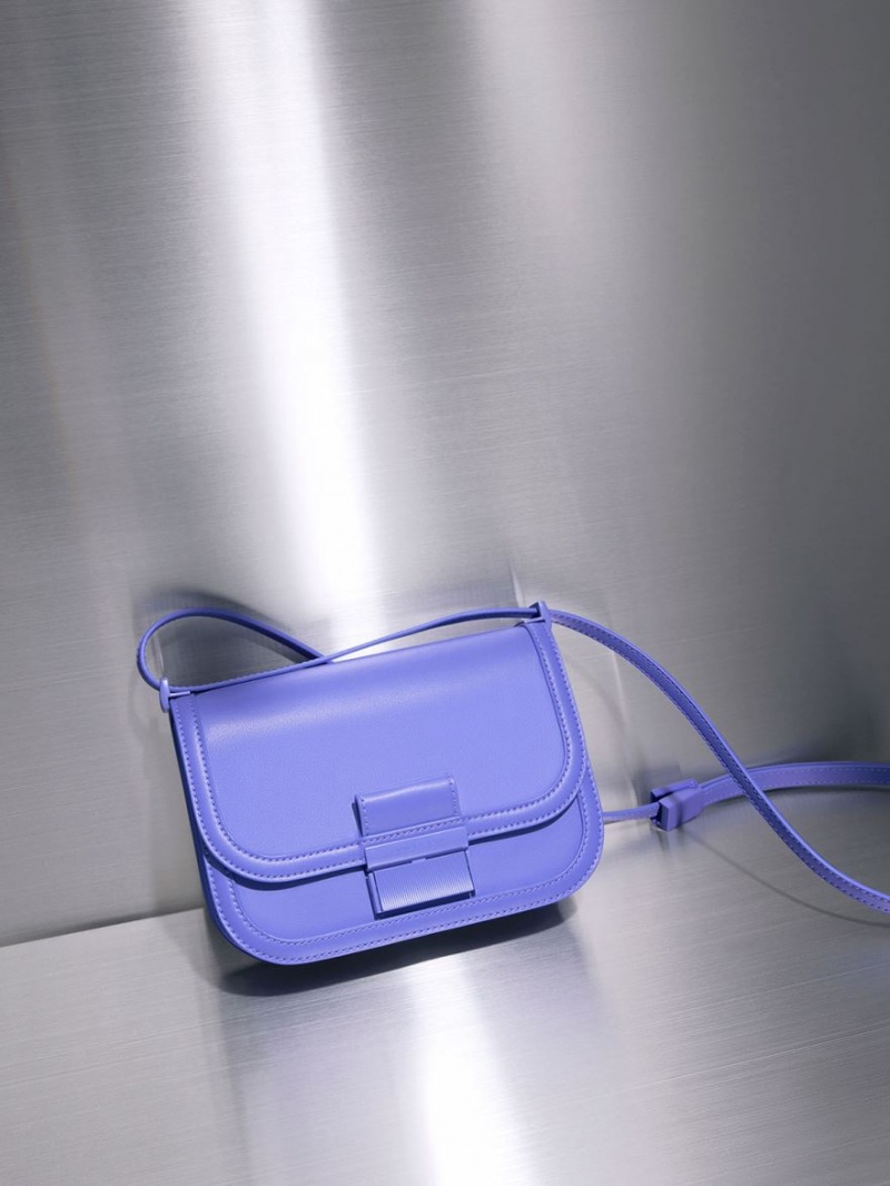 Charles And Keith Charlot Crossbody Bags Purple | PHILIPPINES P642