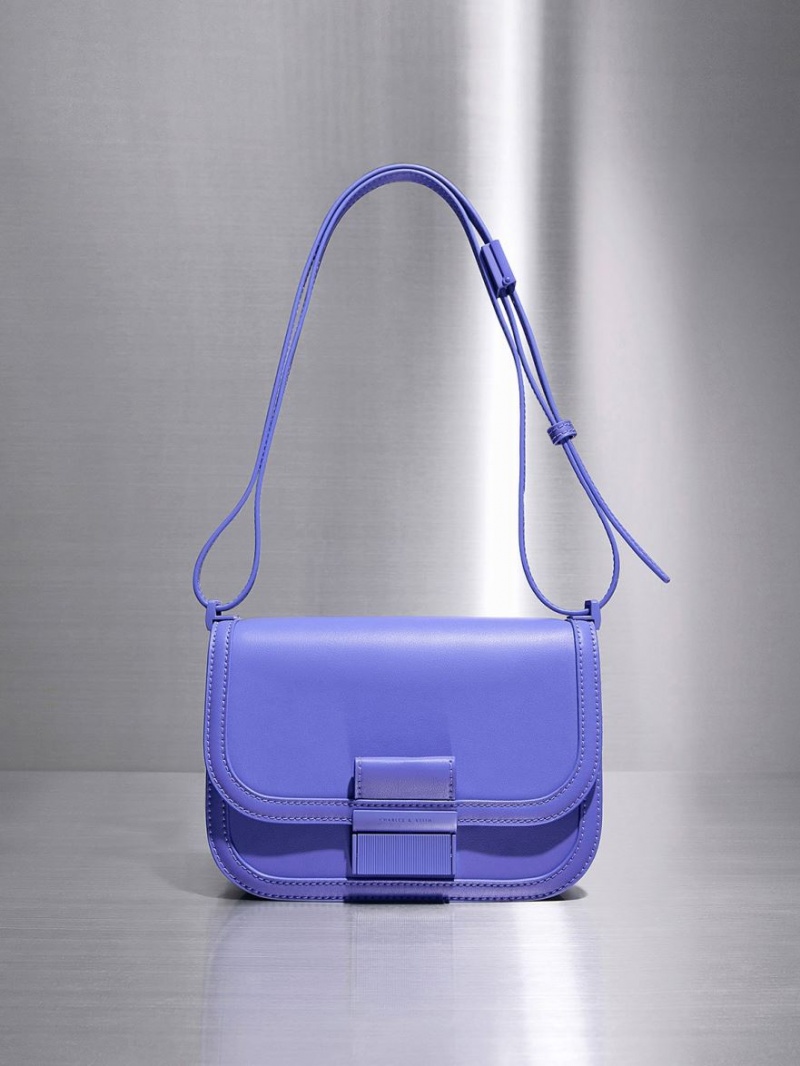 Charles And Keith Charlot Crossbody Bags Purple | PHILIPPINES P642