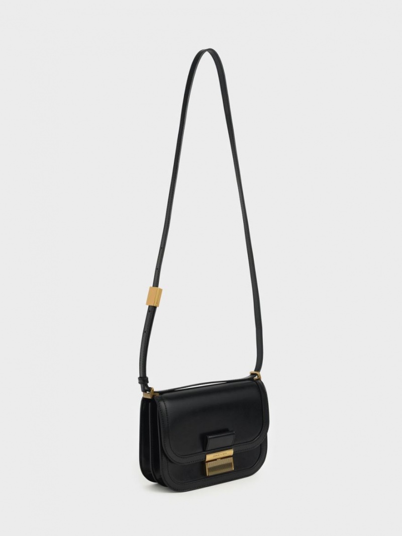 Charles And Keith Charlot Crossbody Bags Black | PHILIPPINES R705