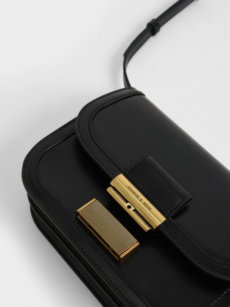 Charles And Keith Charlot Crossbody Bags Black | PHILIPPINES R705