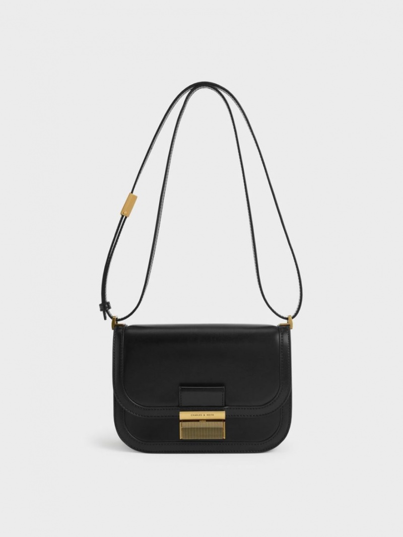 Charles And Keith Charlot Crossbody Bags Black | PHILIPPINES R705