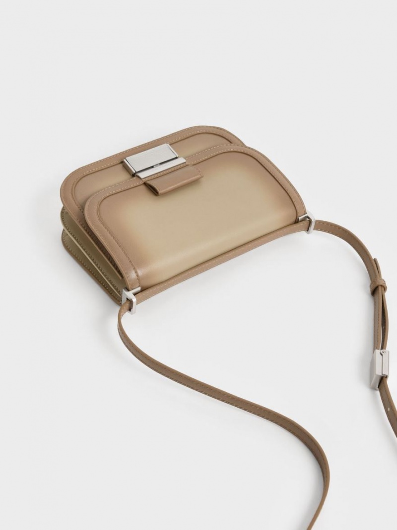 Charles And Keith Charlot Crossbody Bags Brown | PHILIPPINES F304