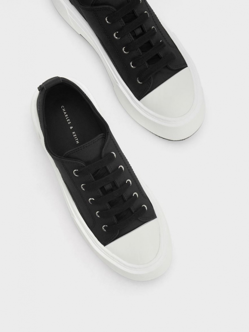 Charles And Keith Chunky Platform Sneakers Black | PHILIPPINES J976