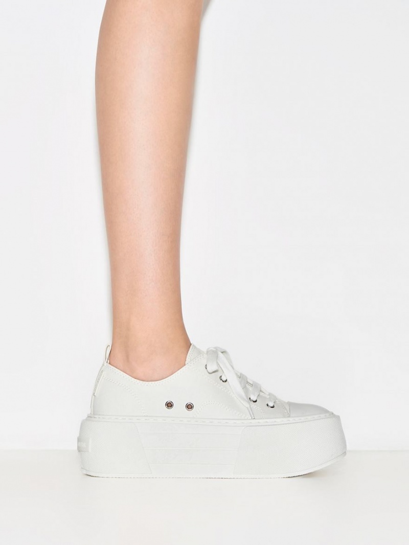 Charles And Keith Chunky Platform Sneakers White | PHILIPPINES W851