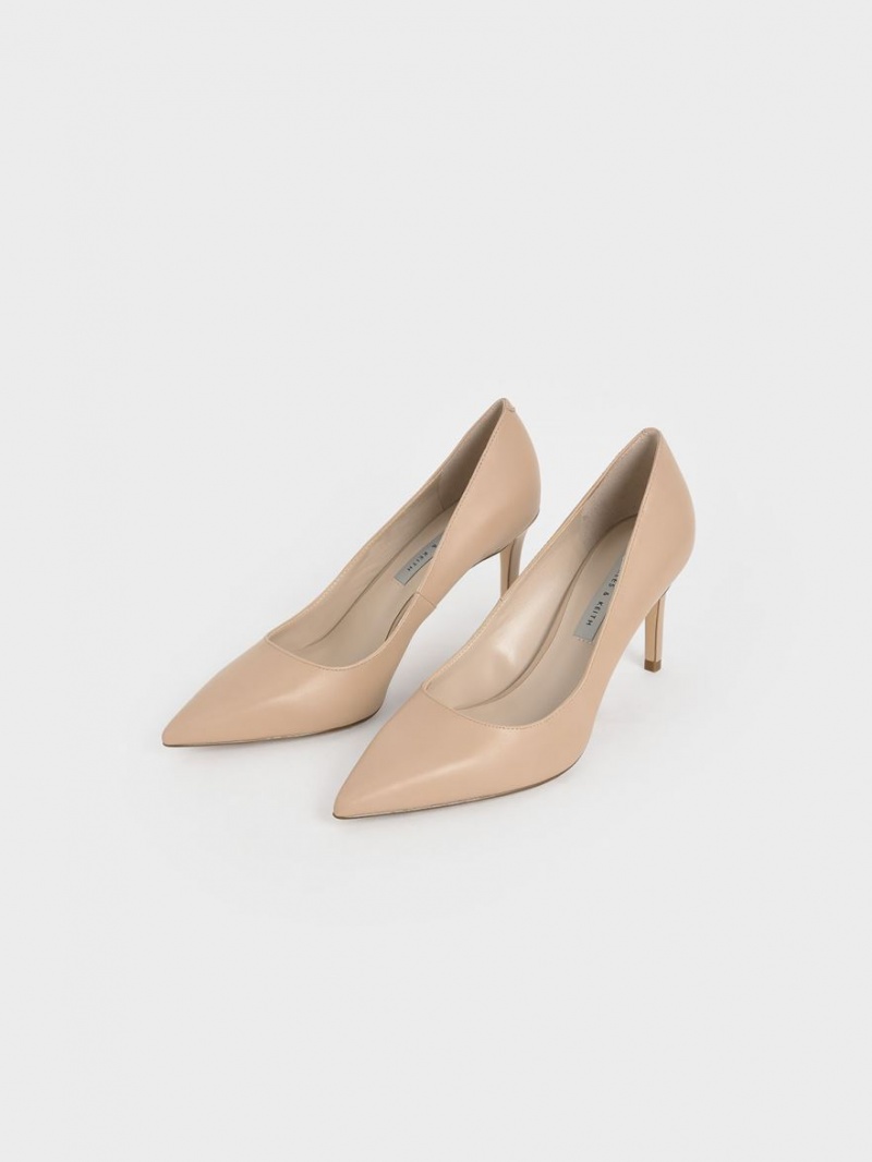 Charles And Keith Classic Stiletto Heel Pumps Beige | PHILIPPINES O651