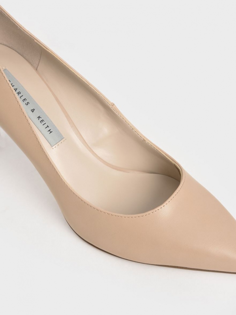 Charles And Keith Classic Stiletto Heel Pumps Beige | PHILIPPINES O651