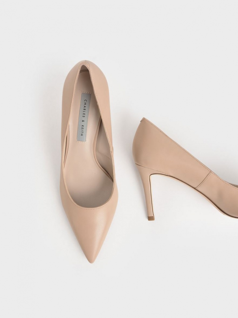 Charles And Keith Classic Stiletto Heel Pumps Beige | PHILIPPINES O651