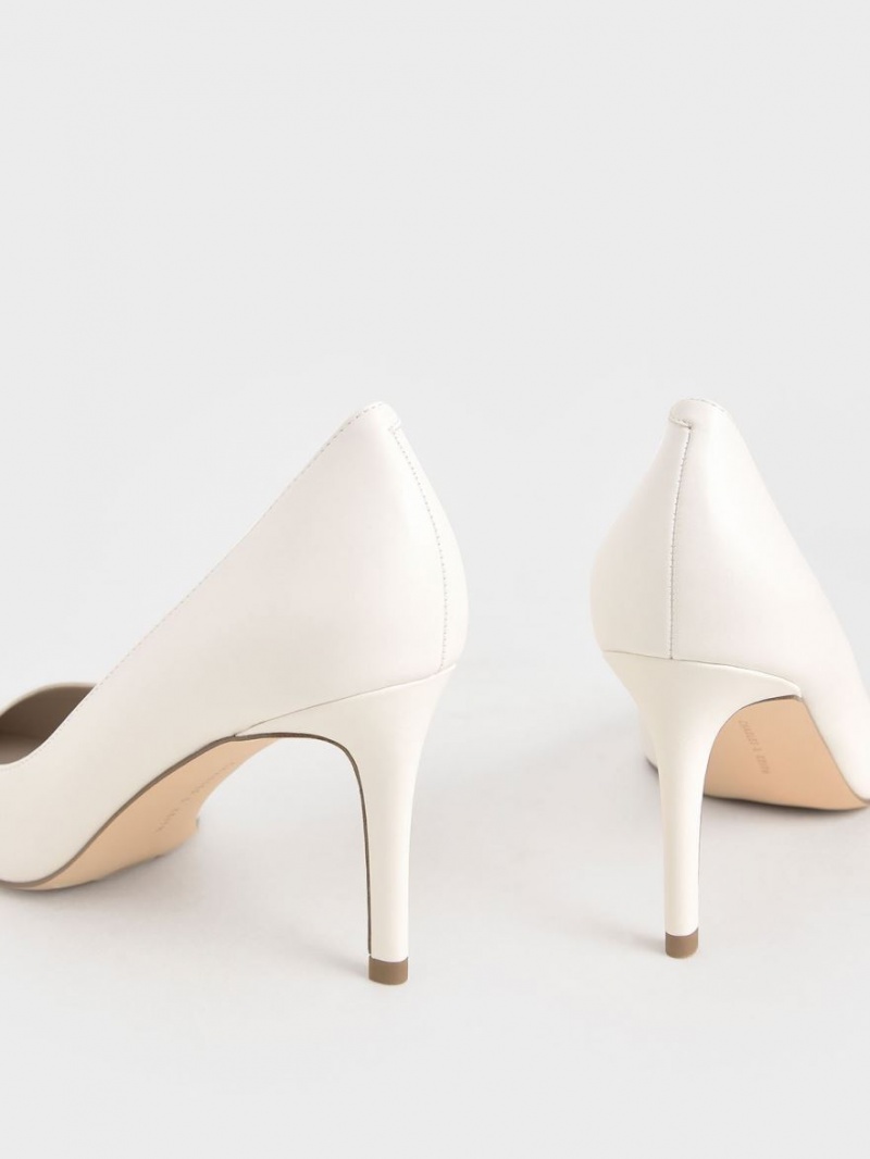 Charles And Keith Classic Stiletto Heel Pumps Cream | PHILIPPINES C745